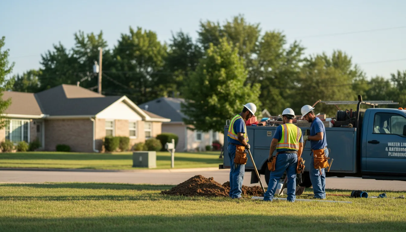 Residential water line and bathroom plumbing service in Natural Dam, AR